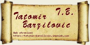 Tatomir Barzilović vizit kartica